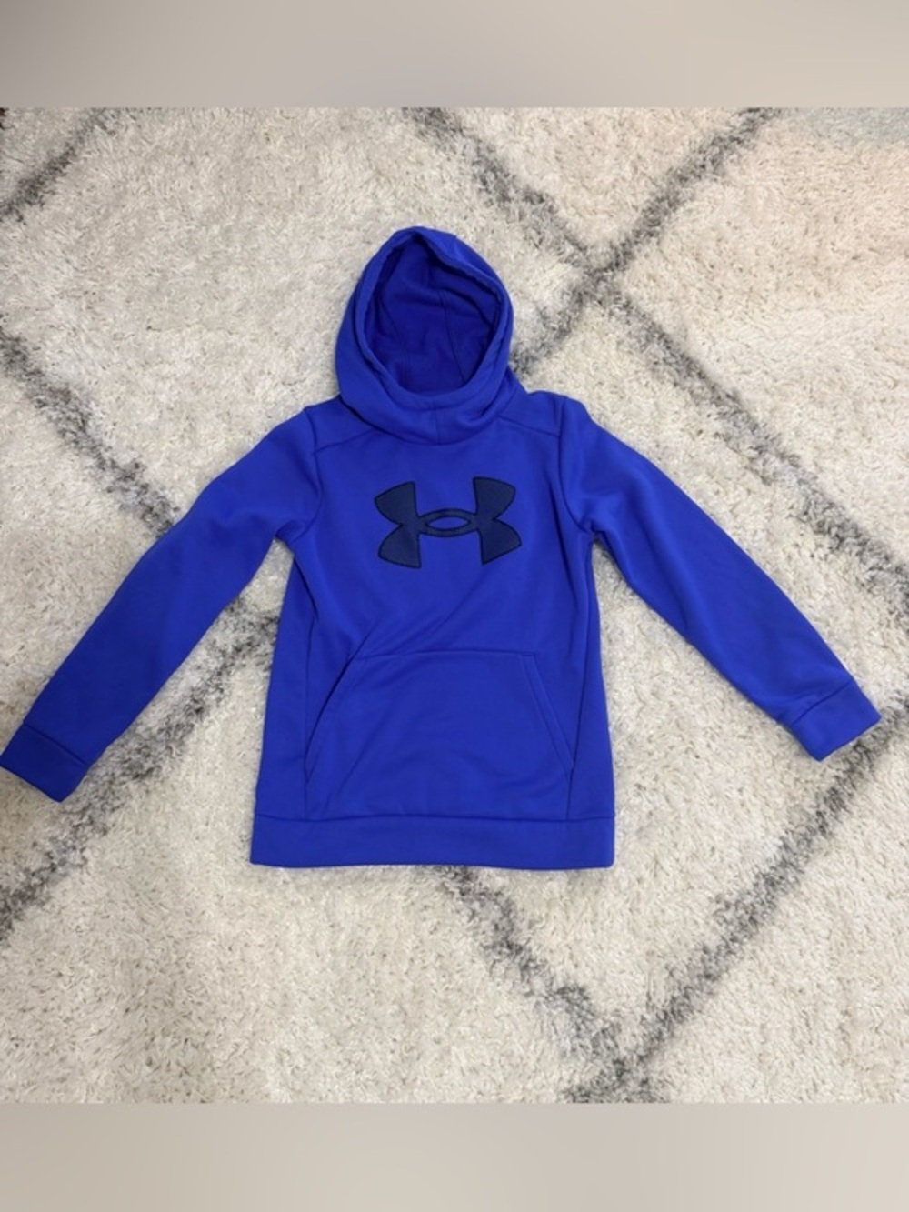 Under Armour Boys' Royal Blue Hoodie with Black Logo